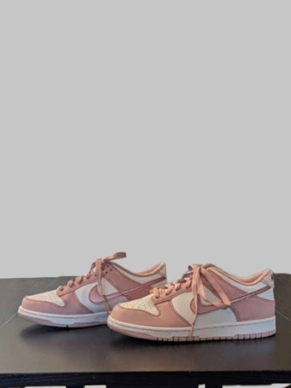 Nike Dunk Low Pink White Sneakers Youth 6Y Womens 7.5 Lace Up Casual